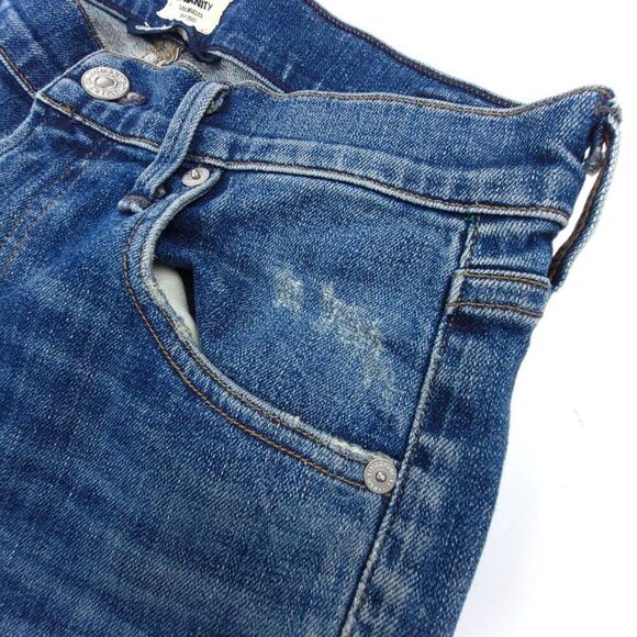 CITIZENS OF HUMANITY Elsa Mid Rise Slim Fit Crop Jeans 25 Dark Wash Denim Ankle - Picture 7 of 12